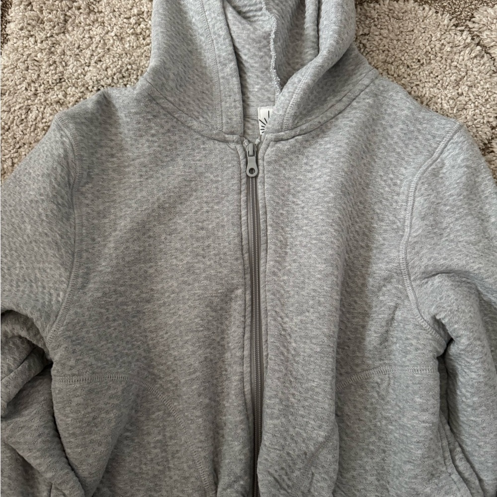 Aerie Kids Light Gray Zip-Up Hoodie